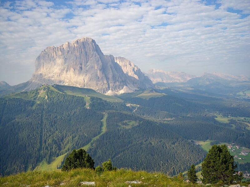 Sassolungo mountain above Val Gardena